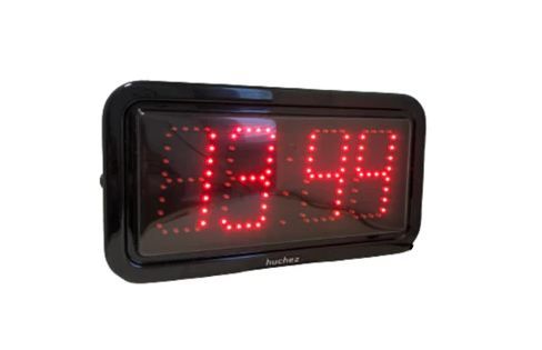 Horloge numérique à LED rouge - Étanche IP66 - Alimentation PoE - Huchez - RA10 LPOE_0