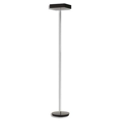 LAMPADAIRE FLUORESCENT ALBA FLUOSQUARE - CHROME ET NOIR FINITION GLOSSY - 185 CM - 3600 LUMENS