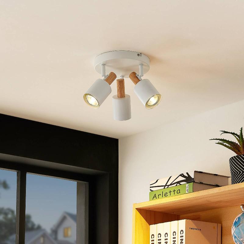 LINDBY JUNES SPOT POUR PLAFOND, À 3 LAMPES, BLANC