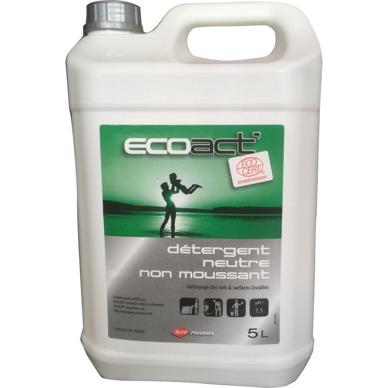 Nettoyant détergent neutre non-moussant 5 litres - Ecoact ECODN00060 - certifié ECOLABEL_0