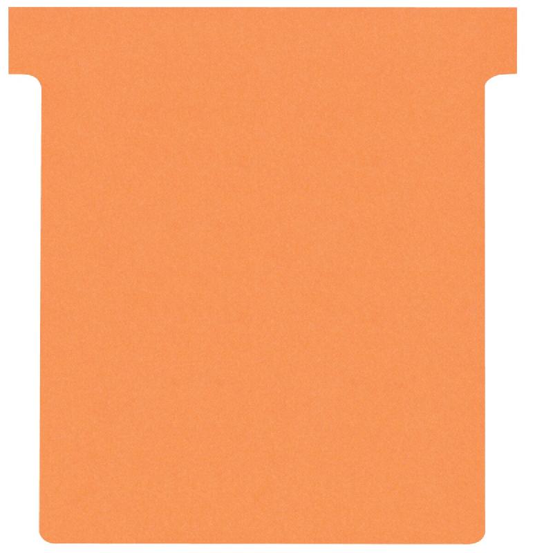 Nobo Pack de 100 fiches T, indice 3 / 80 mm, 170 g/m², orange - orange 2003009_0