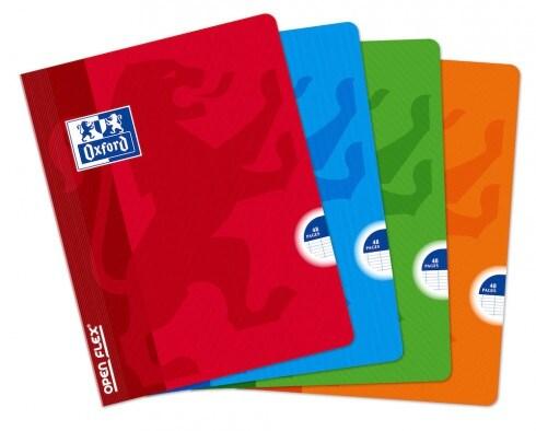 Oxford Lot de 20 Cahier Openflex piqué 17x22, 48p./24 feuilles 90g/m², Séyès, coloris assortis (4) - 3020120040486_0