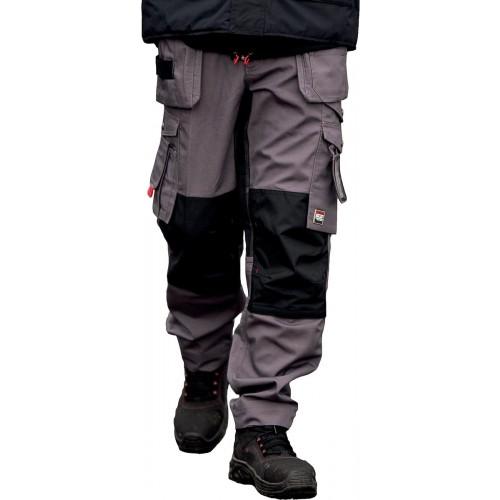 PANTALON DE TRAVAIL PANBLACK+ AVEC POCHES GENOUILLÈRES - GRIS - TAILLE 48 KIPLAY