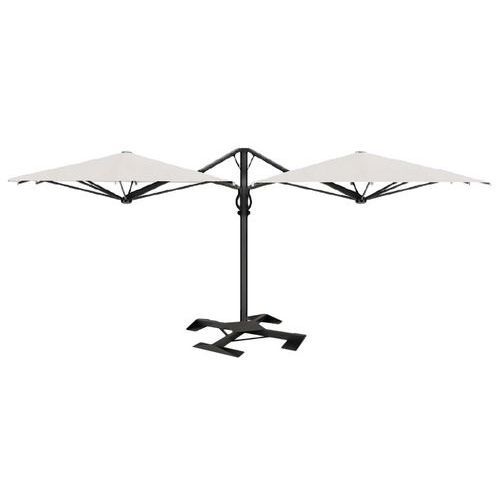 PARASOL DOUBLE DUAL T CARBON 35X7 M SANS VOLANT - ÉCRU - SCOLARO