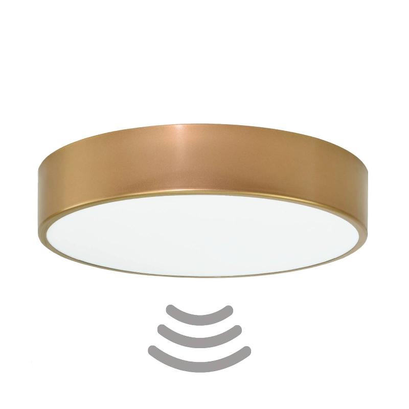 TEMAR LIGHTING PLAFONNIER CLEO 400, DORÉ, CAPTEUR, IP20, Ø 40 CM, MÉTAL