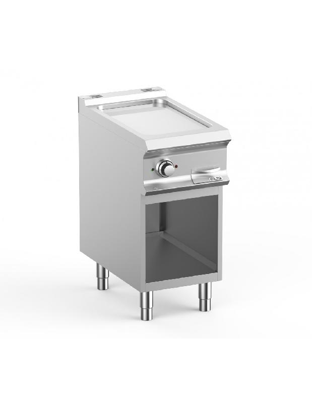 Plancha électrique - plaque lisse en chrome sur placard ouvert - DOMINA PRO 700 - 400x730x850/900 mm - FTBE74ALC_0