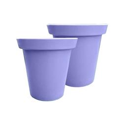 PLAST'UP ROTOMOULAGE Pot de fleurs rond xxl delight 200l - lot de 2 - LAVANDE - violet 0637962080544_0