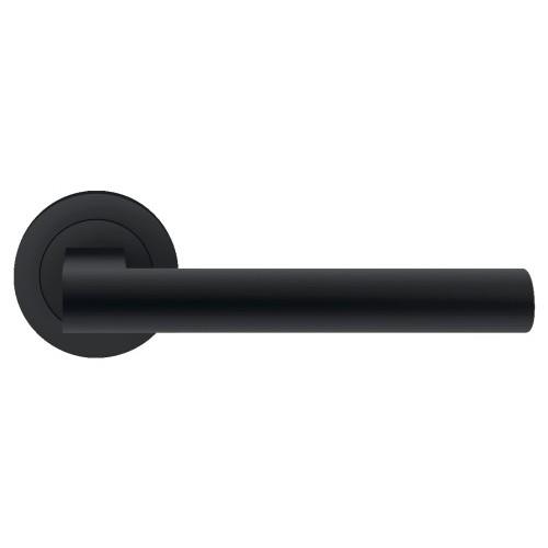 POIGNÉES SUR ROSACES RONDES BEC-DE-CANE - INOX NOIR - ER45 MADEIRA KARCHER DESIGN