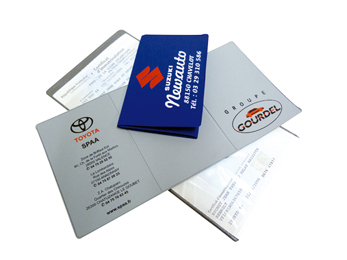 Porte carte grise 3 volets intérieurs - personnalisable à votre logo pour carte grise véhicule_0
