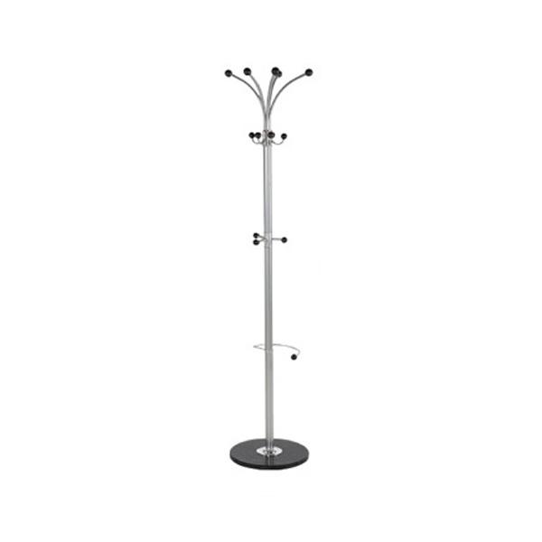PORTEMANTEAUX OFFICE ALU BOULES NOIRES