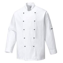 Portwest - Veste de cuisine manches longues et poignets réversibles SOMERSET Blanc Taille S - S blanc 5036108026913_0