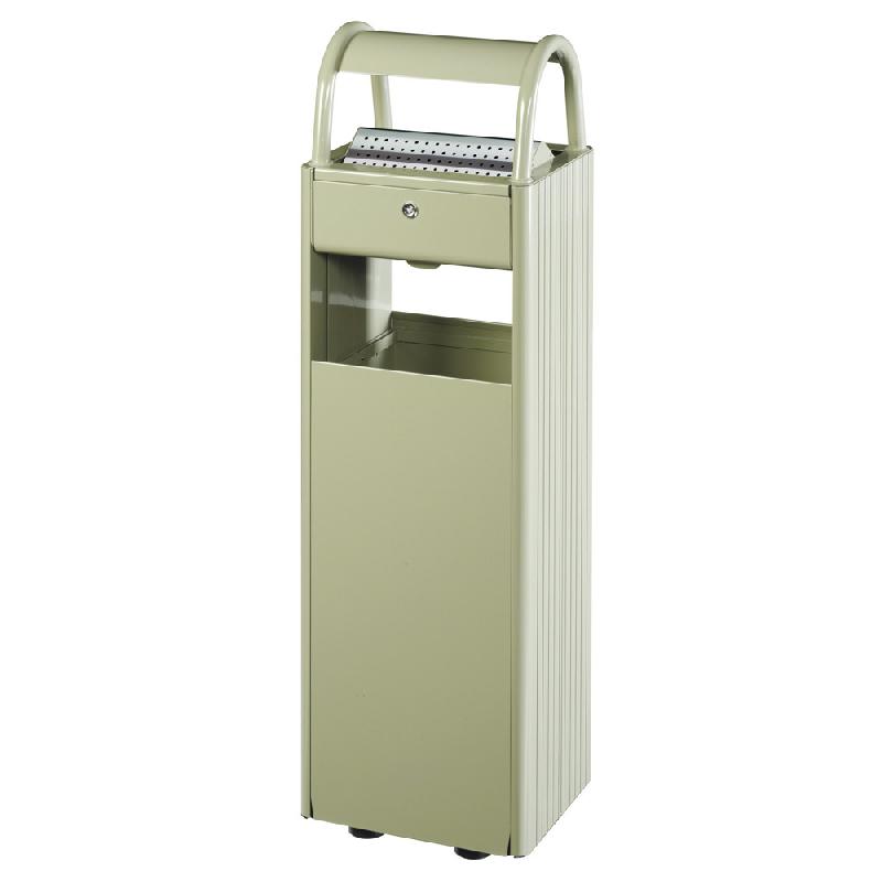 Poubelle avec cendrier Rossignol Kopa sur pied 30 L / 6 L gris ciment_0