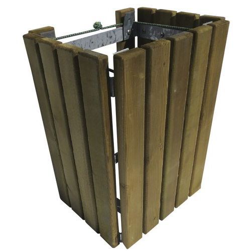 POUBELLE D'EXTÉRIEUR GROIX 60L - PIN TRAITÉ - MOBEXTAN