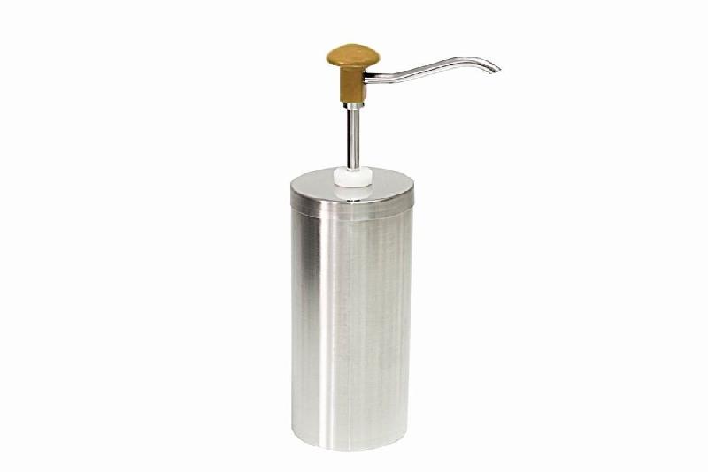 Schneider - Distributeur doseur à bouton-poussoir, acier inoxydable, Ø 120 mm x 380 mm - 2,2 L - jaune multi-matériau 152544_0