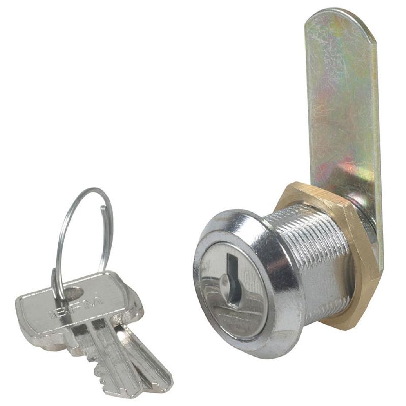 Serrure à came à cylindre IBFM - longueur de filetage 30 mm - camlock chromé_0