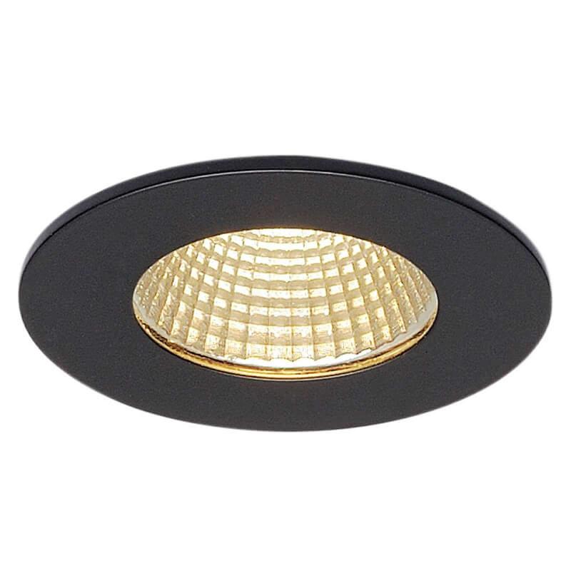 SLV PATTA-I LUMINAIRE ENCASTRABLE LED ROND, NOIR MAT