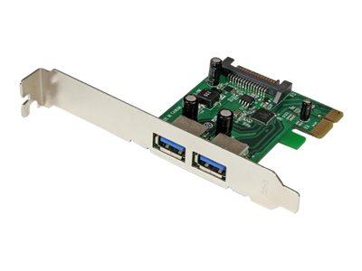 STARTECH.COM CARTE CONTRÔLEUR PCI EXPRESS (PCIE) VERS 2 PORTS USB 3.0 AVEC UASP - ADAPTATEUR PCIE 2X USB 3.0 - ALIMENTATION SATA - ADAPTATEUR USB - PCIE - USB 3.0 X 2