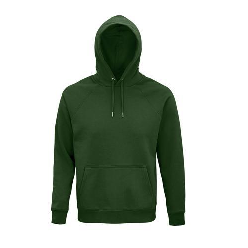 SWEAT PERSONNALISABLE À CAPUCHE COTON ORGANIQUE BIO VERT BOUTEILLE