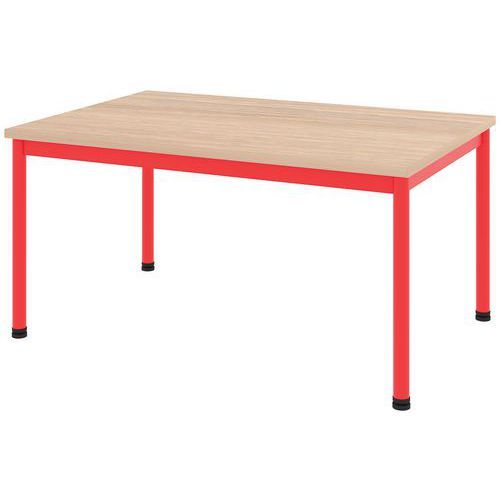 TABLE COMITE 180X80 CM T2 - 4P PLAT STRAT ABS - ACACIA/ROUGE 3020 - RODET