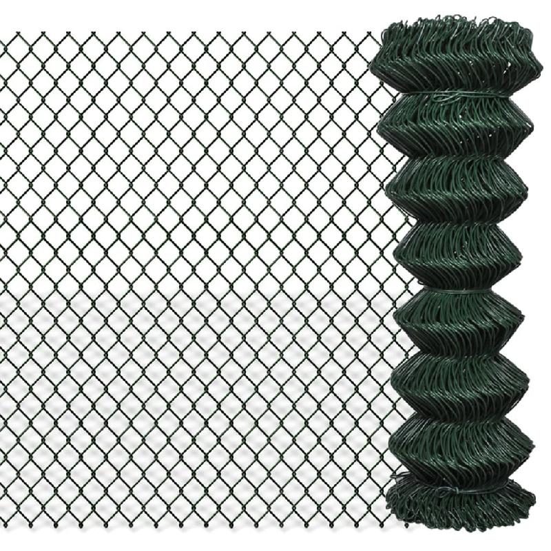 Vidaxl clôture à mailles losangées acier 1,25x25 m 140350_0