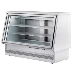 Vitrine fermée réfrigérée avec verre incliné - 1315x850x1085 mm - 420 W 230/1V - 13VC1138 Eurast - gris inox 13VC1138_0
