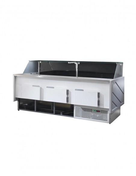 Vitrines - Froid ventilé, Acier inox, Vitrage rabattable ou relevable - ONYX-66-R-1875-SG_0