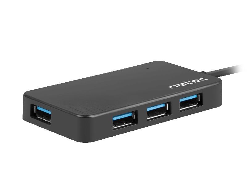 NATEC Silkworm - Hub USB 2.0 Type-C, 5000 Mbit/s, 4 ports, noir (NHU-1343)_0
