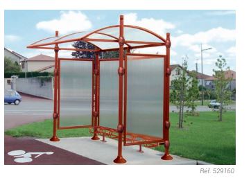 Abri vélos province - Jesignale - 6 places avec support cycles intégré et structure en aluminium_0