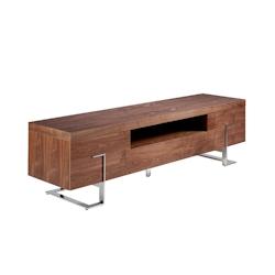 AC ANGEL CERDA Angel Cerdá Meuble TV en noyer et acier chromé 3222C 200 x 51 x 56 - marron Bois manufacturé 8435631019572_0