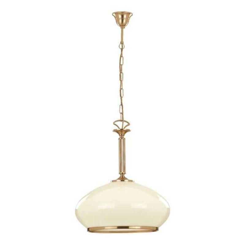 ALFA SUSPENSION ASTORIA ABAT-JOUR EN VERRE, BLANC/DORÉ