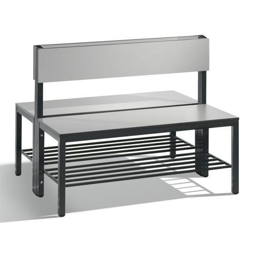 BANC DOUBLE AVEC DOSSIER ET GRILLE - CP - BASIC PLUS - 100 CM