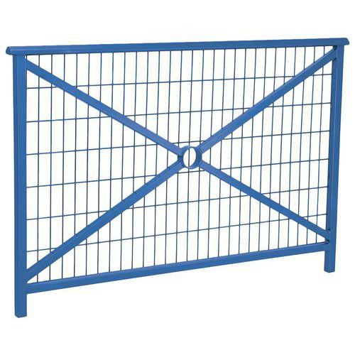 BARRIÈRE LISBONNE 1.50 M STRUCTURE GRILLAGÉE ZINC BLEU 5010 - PROCITY