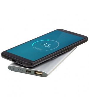BATTERIE DE SECOURS SANS FIL JUICE DE 4 000 MAH - ARGENTÉ - CHARGEURS ET BATTERIES PUBLICITAIRES