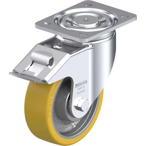 BLICKLE - ROULETTE PIVOTANTE À FREIN Ø 150MM BANDAGE POLYURÉTHANE PU 800KG - LH-GTH 150K-FI