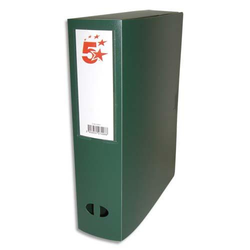 BOÎTE DE CLASSEMENT - DOS DE 8 CM - EN POLYPROPYLENE 7/10E - FERMETURE CLIP - VERT
