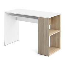 BUREAU YALE AVEC ÉTAGÈRE BLANC/CHÊNE