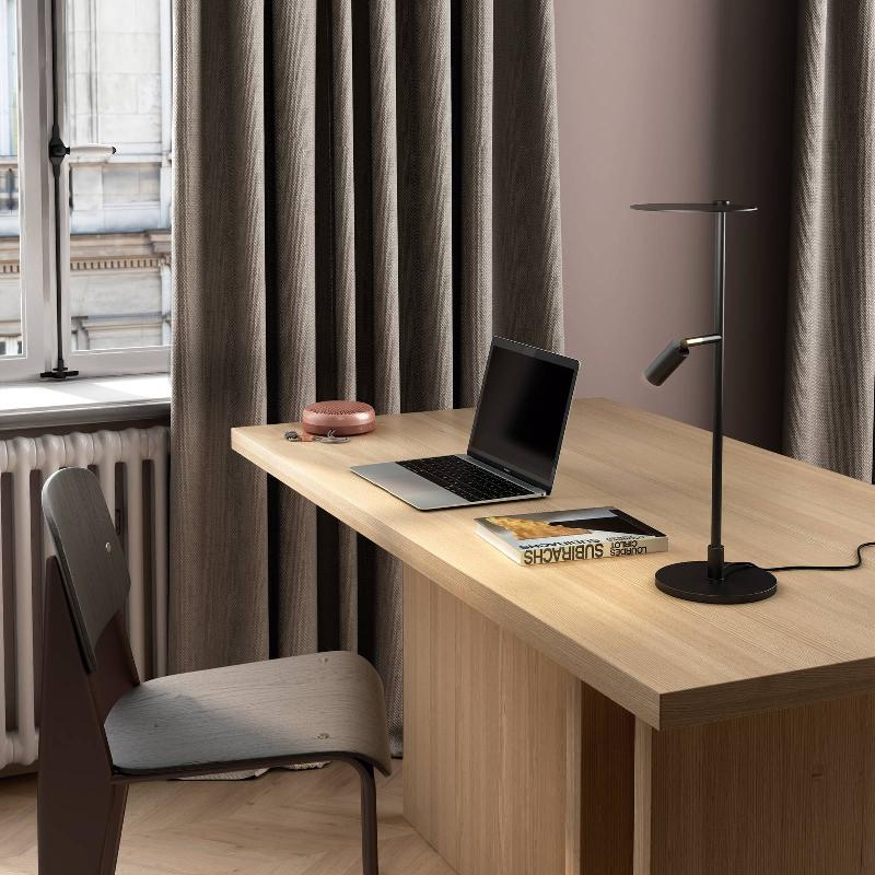 CARPYEN LAMPE LED KELLY, SPOT RÉGLABLE, NOIRE/DORÉE