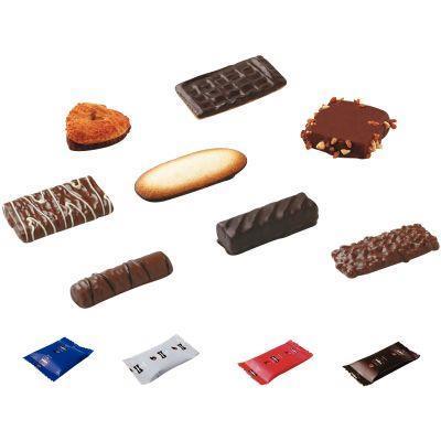 Carton assortiment de 125 biscuits chocolatés CALIDA - emballages individuels - composition variable selon saisons_0