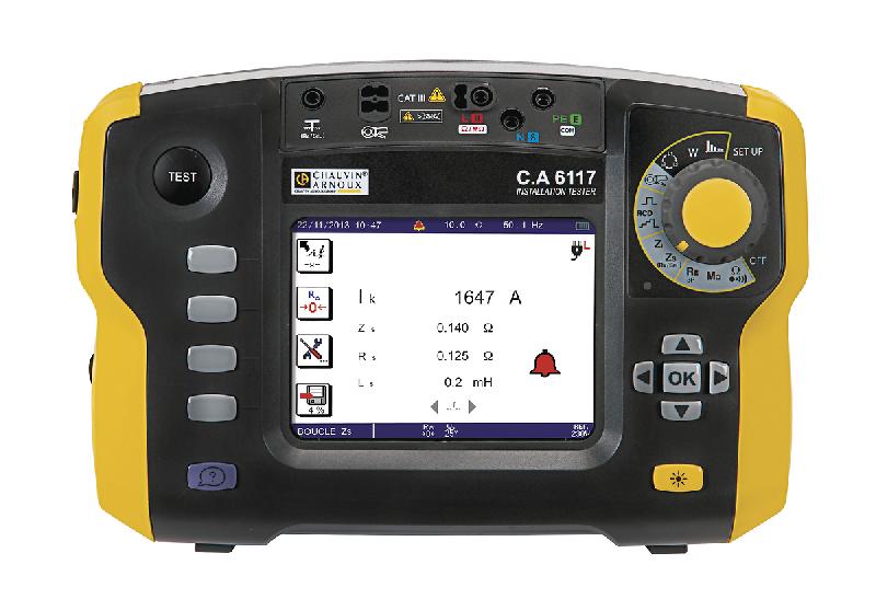 Contrôleur d'installation CHAUVIN ARNOUX - CA 6117 - NF C 15-100, IEC-EN 61557, écran graphique couleur, puissance active et harmoniques, RCD type B, USB, aide contextuelle intégrée_0