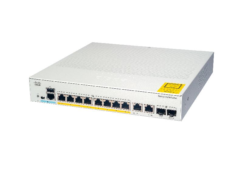 Cisco Catalyst C1000-8P-E-2G-L commutateur réseau Géré L2 Gigabit Ethernet (10/100/1000) Connexion Ethernet, supportant l'alimentation via ce port (PoE) Gris_0