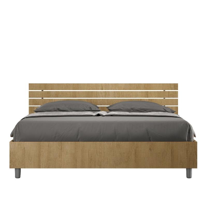 Coffre double lumineux Ankel, 160 x 190 cm, côté droit avec du lait sur le dessus - marron VE1020GOYA001-SR_0