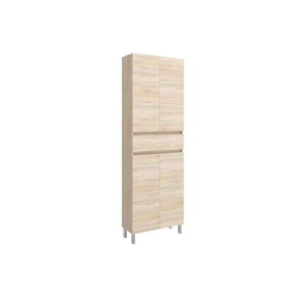 COLONNE 4 PORTES 1 TIROIR INFINITY CHÊNE CALÉDONIE 600 X 1820 X 240 MM - SALGAR 23810