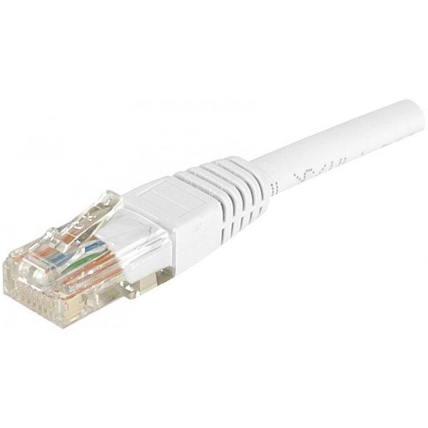 CORDON RJ45 CATEGORIE 5E U/UTP BLANC - 5 M