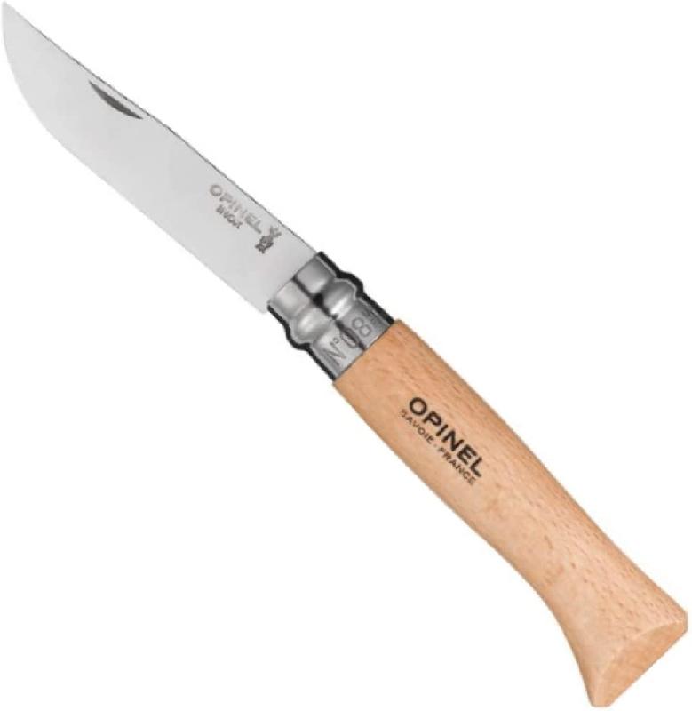 COUTEAU DE POCHE N°9 MANCHE EN BOIS DE HÊTRE - LAME INOX 9CM - OPINEL - INOX