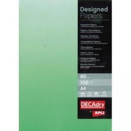 DECADRY BOÎTE DE 100 FEUILLES PAPIER COULEUR COPIEUR,LASER, JET D'ENCRE RECTO 80G A4 DÉGRADÉ VERT DPJ1218