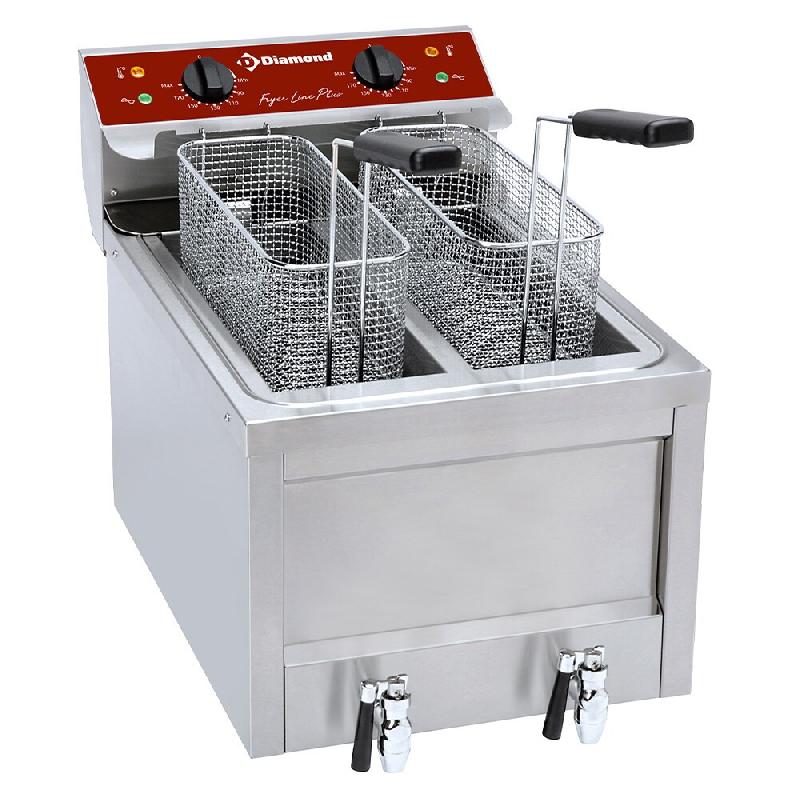 Diamond - Friteuse électrique 2 x 8 Lit. - TOP - réf. FSM-2V5ET/S - inox AKS-FSM-2V5ET/S_0