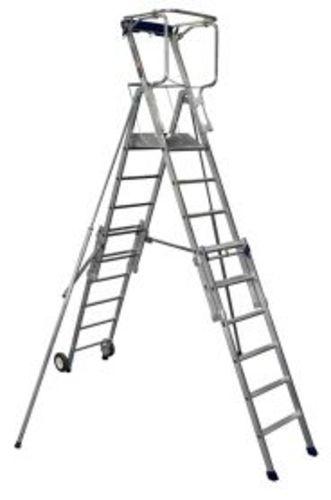 ESCABEAU/PLATE-FORME À HAUTEUR PLNACHER RÉGLABLE, 1,06-1,82 M, GARDE-CORPS, CONFORME