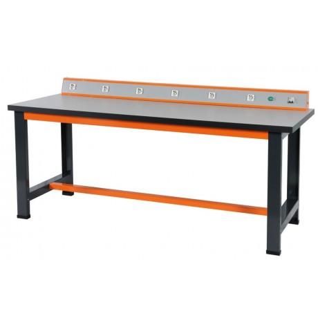 Établis industriels avec pupitre - plateau stratifié 40mm - charge 1000kg - prises et disjoncteur différentiel_0