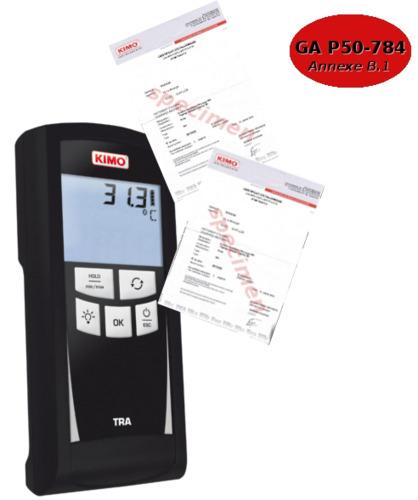 ETALONNAGE 4 PTS TEMPÉRATURE + JUGEMENT DE CONFORMITÉ AU FD P50-784 ET NF EN ISO 9972