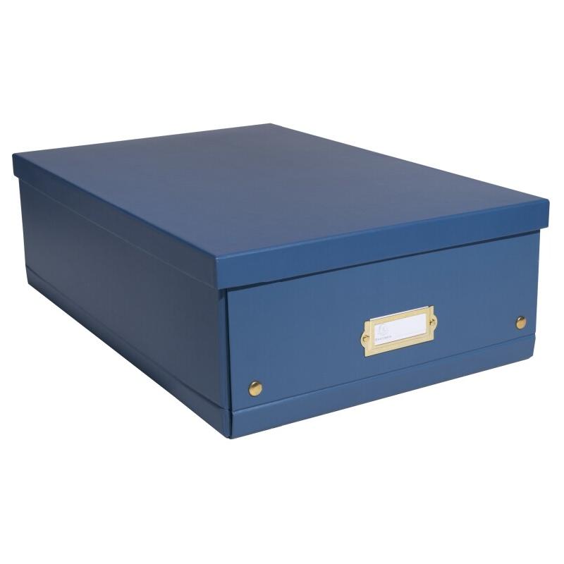 Exacompta Lot de 5 Boîte de rangement NÉO DÉCO, format A3+, coloris bleu de France - 3130630624523_0